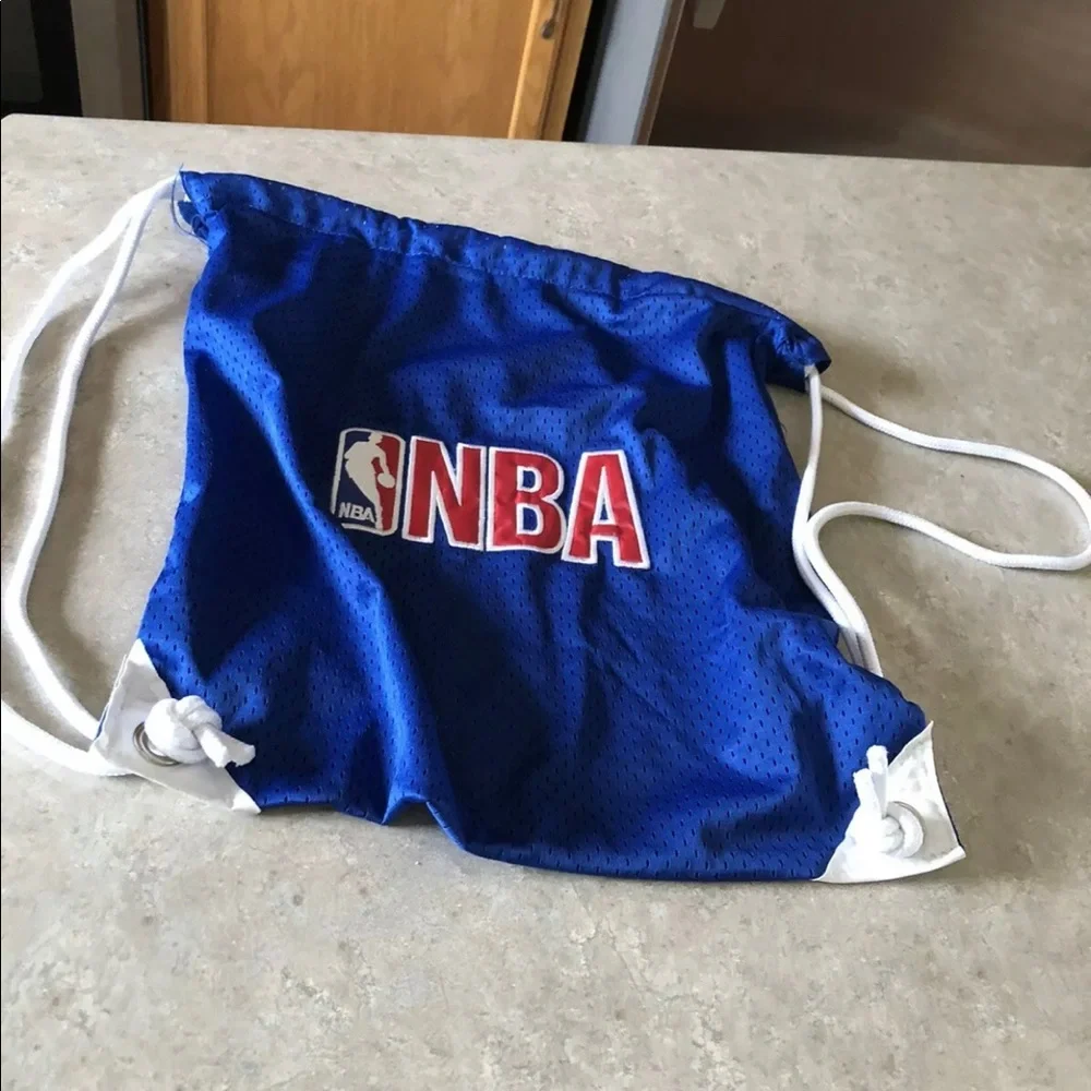 NBA Drawstring Blue Red Cinch Bag Backpack Pre O